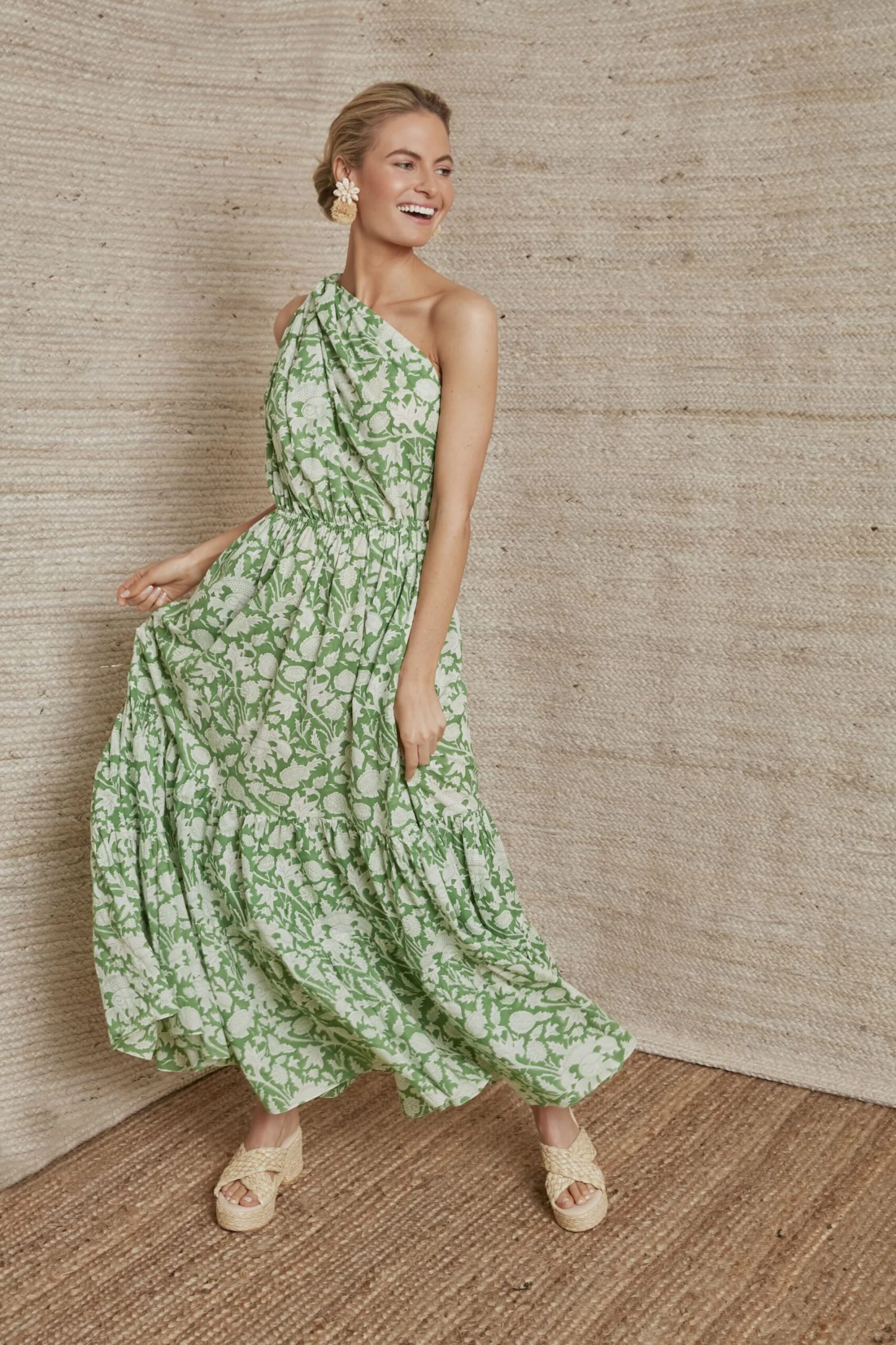Exclusive Green Botanica Long Dress - Image 2