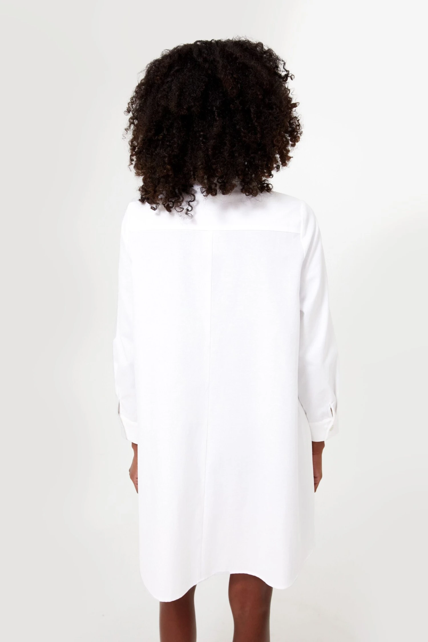 White Oxford Harris Shirt Dress - Image 4