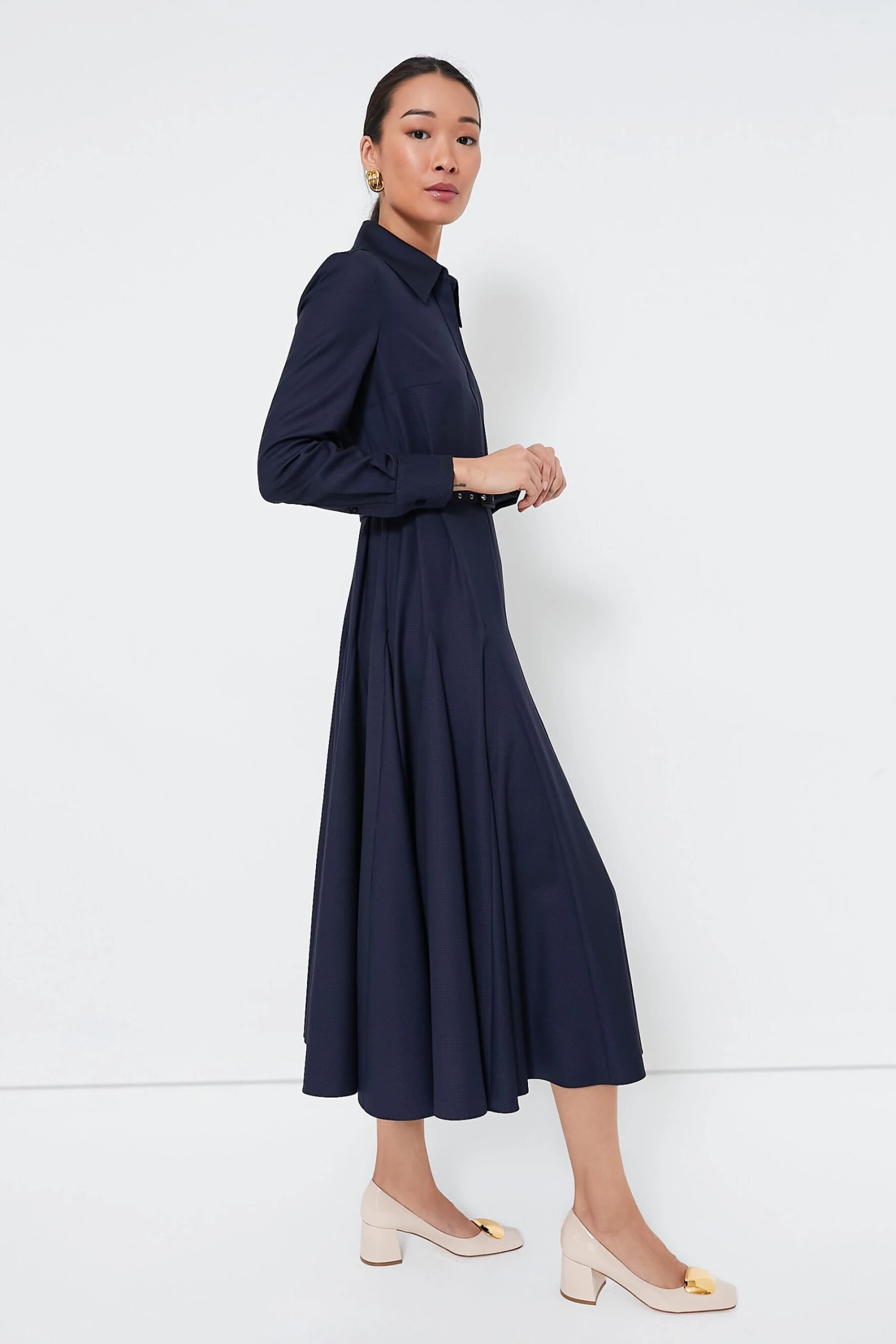 Navy And Black Marione Prince Of Wales Dress - Image 3