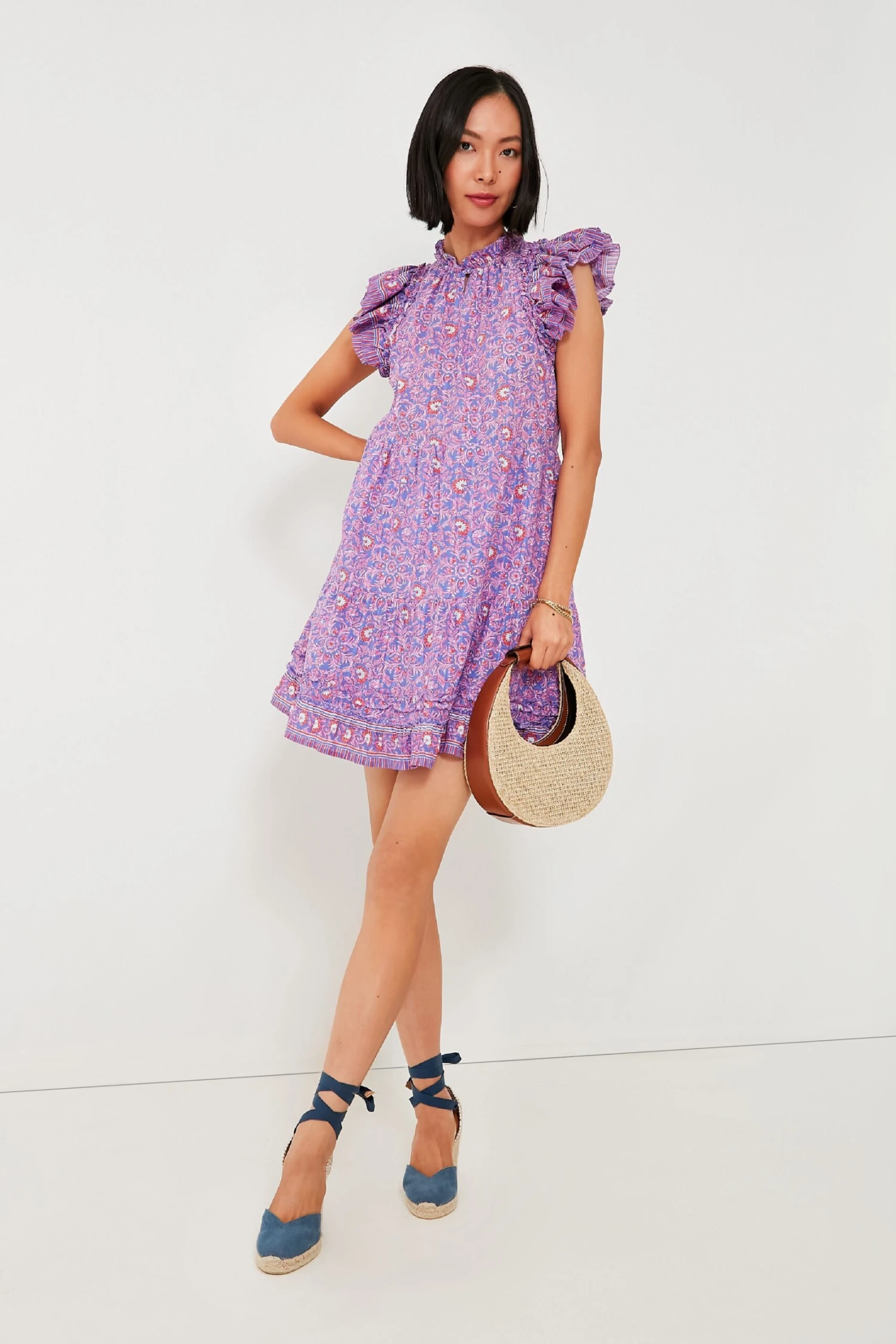 Vineyard Vines Violet Katama Print Ruffle Dress - Image 6