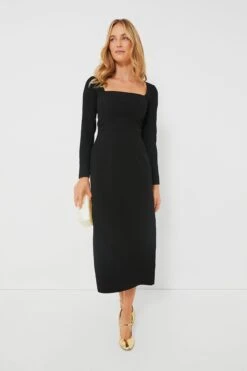 Black Erletta Double Crepe Dress