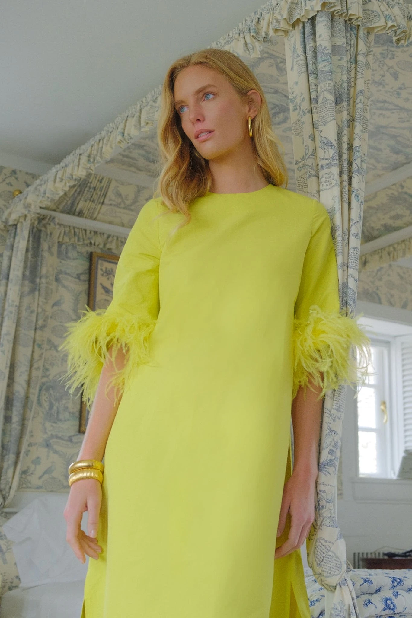 Citron Feather Jamie Dress - Image 3