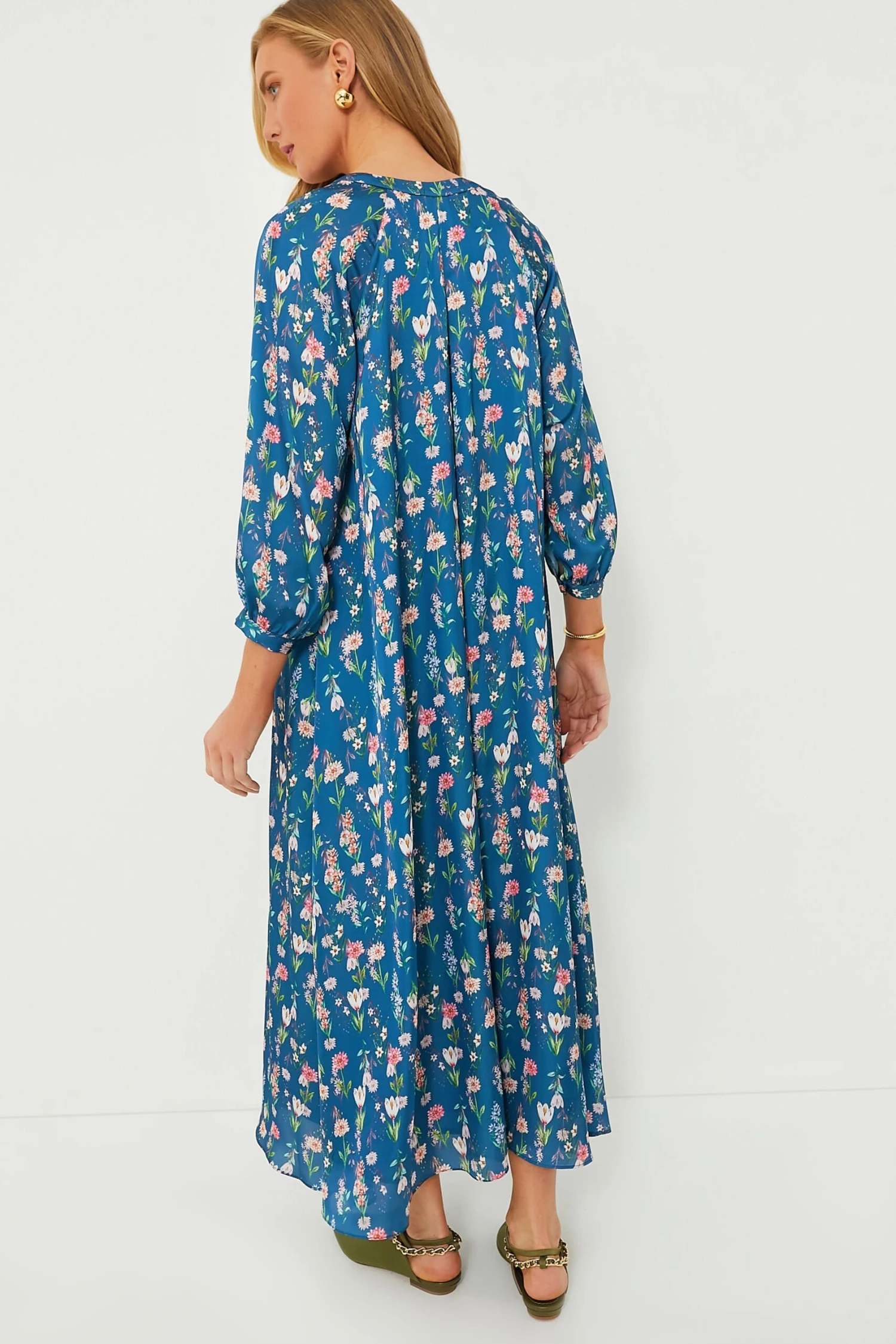 Navy Floral Zoe Maxi Dress - Image 4
