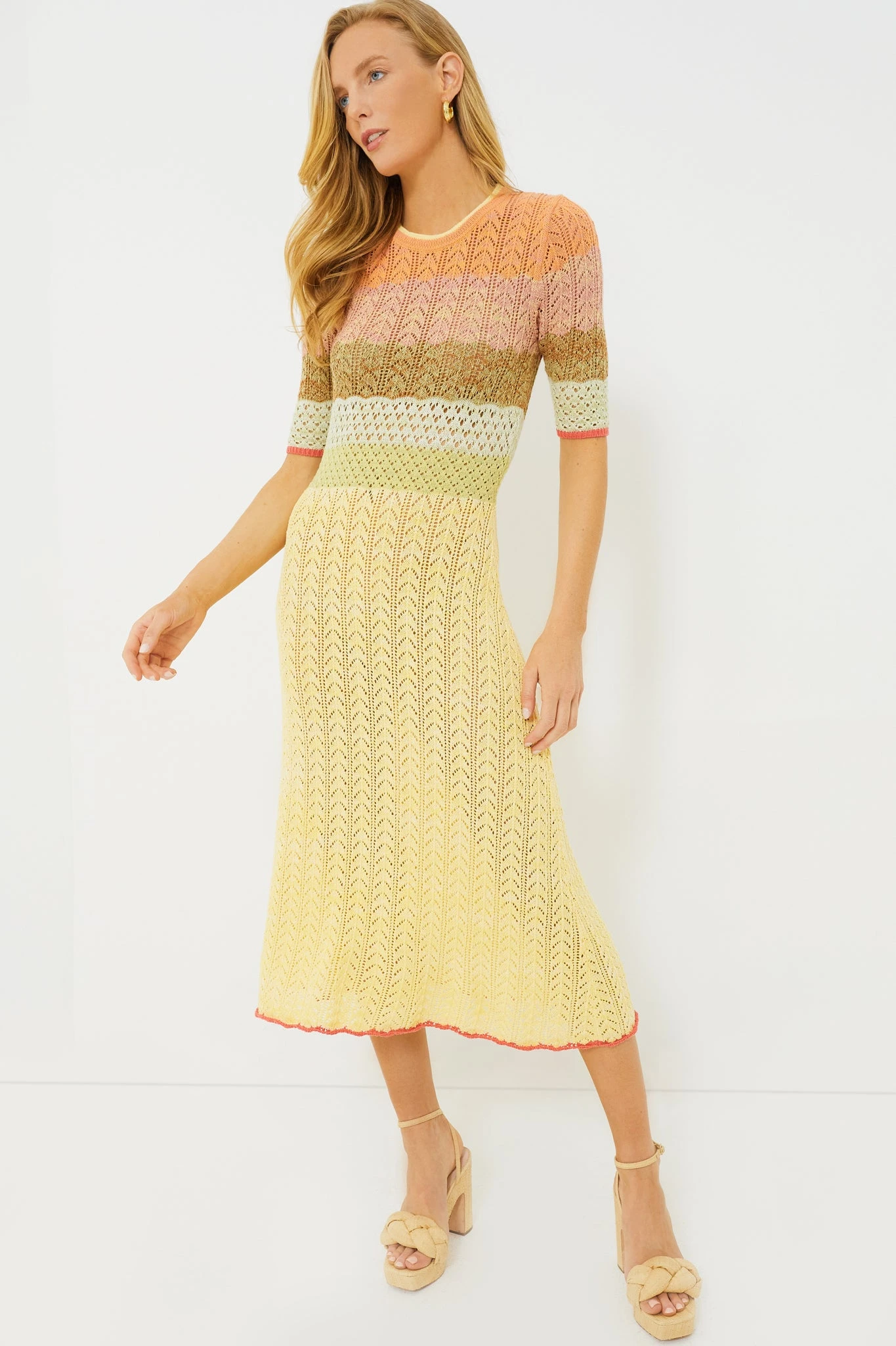 Vanessa Bruno Multicolor Coronille Midi Dress