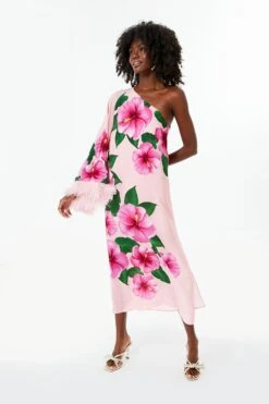 Nyx Pink Aubrey Crepe Dress