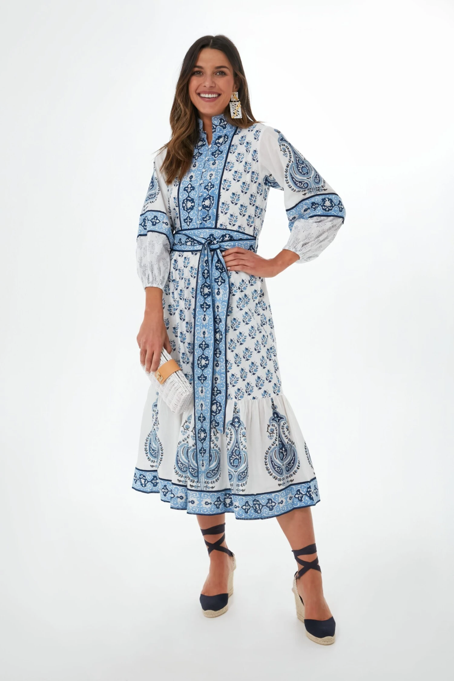 Sky Blue Cornflower Flounce Dress - Image 2