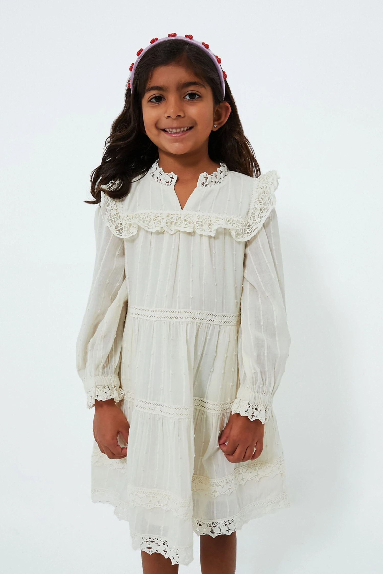 White Haven Cotton Long Sleeve Dress - Image 2