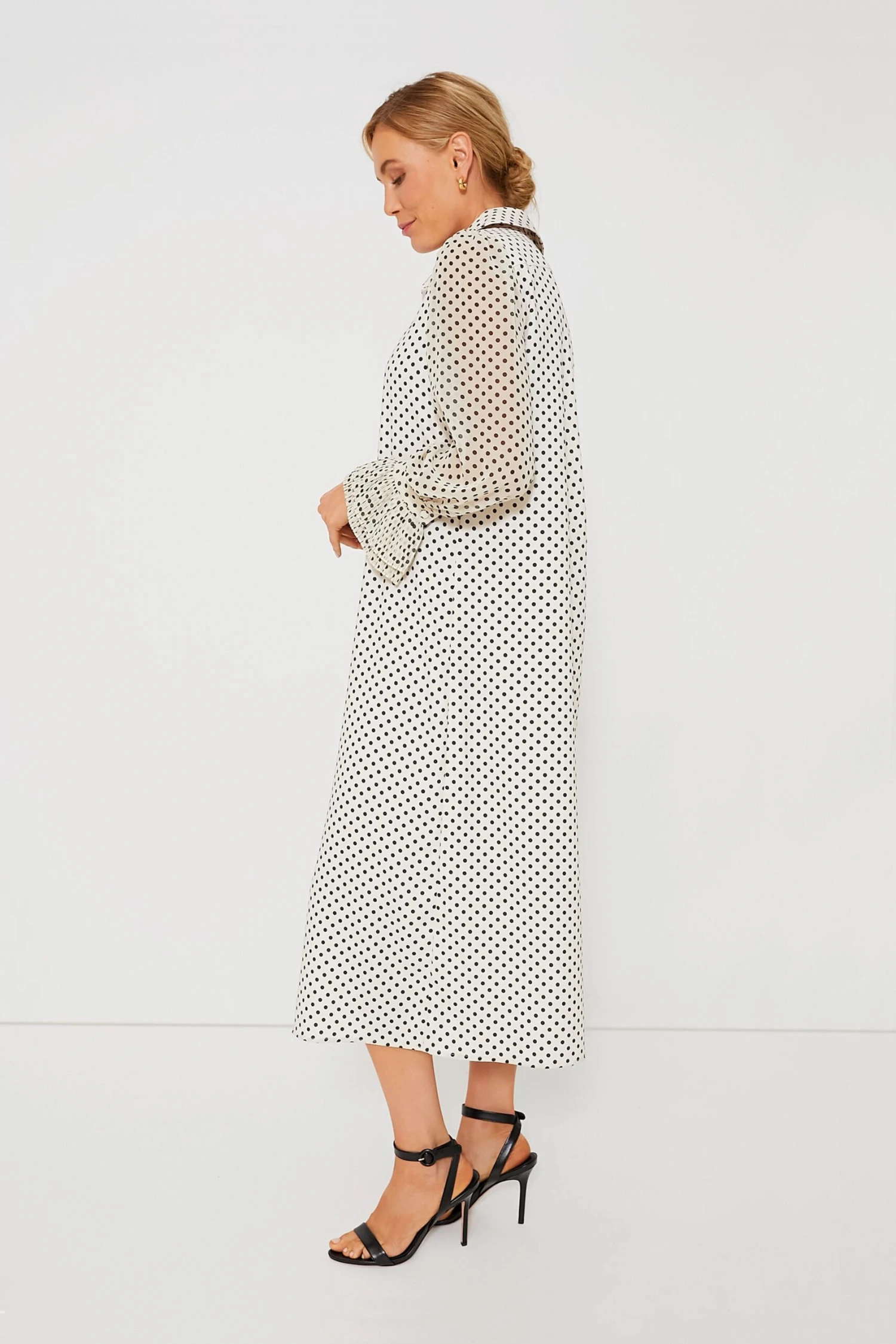 White Polka Dot Livia Dress - Image 3