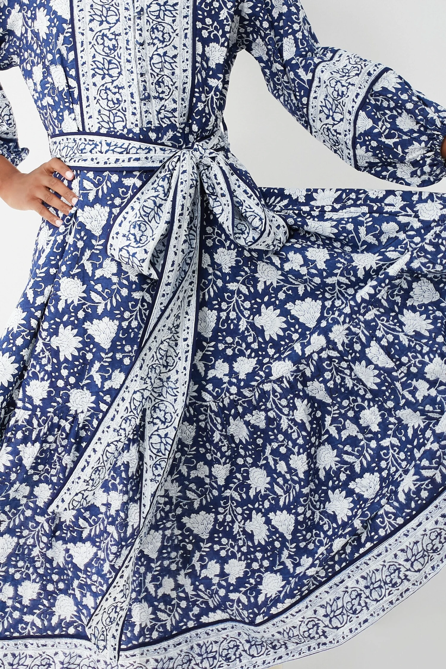 Exclusive Navy Flounce Dress - Image 5