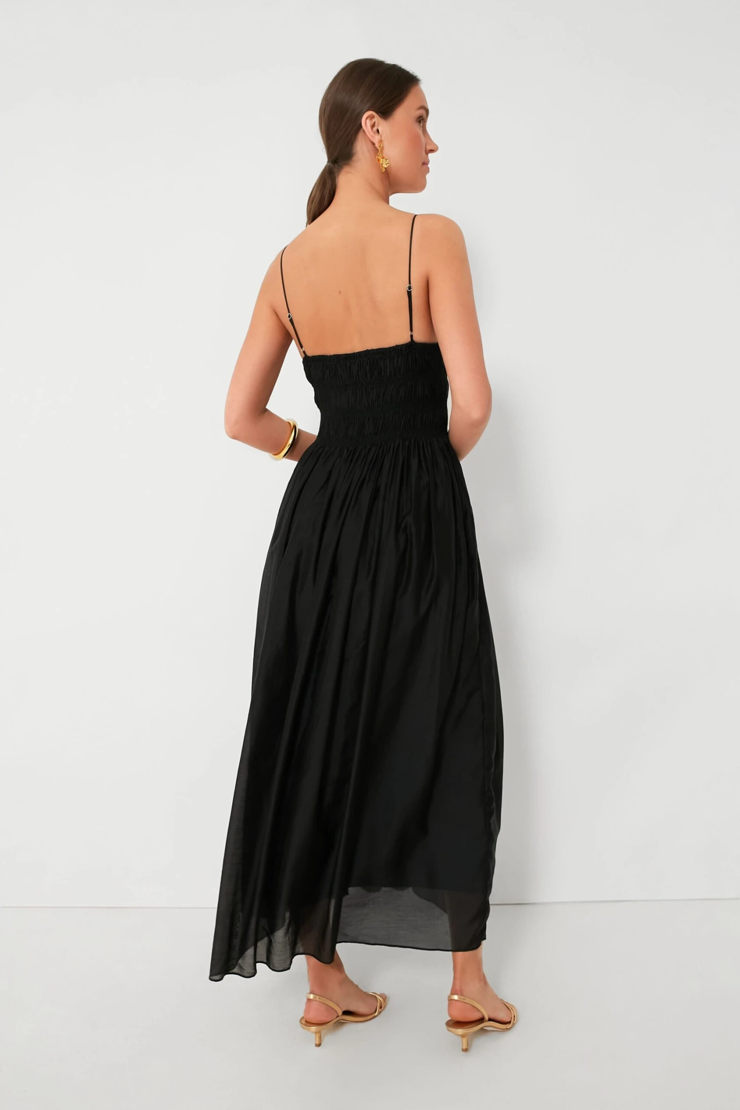Black Sleeveless V-Neck Maxi Dress - Image 4