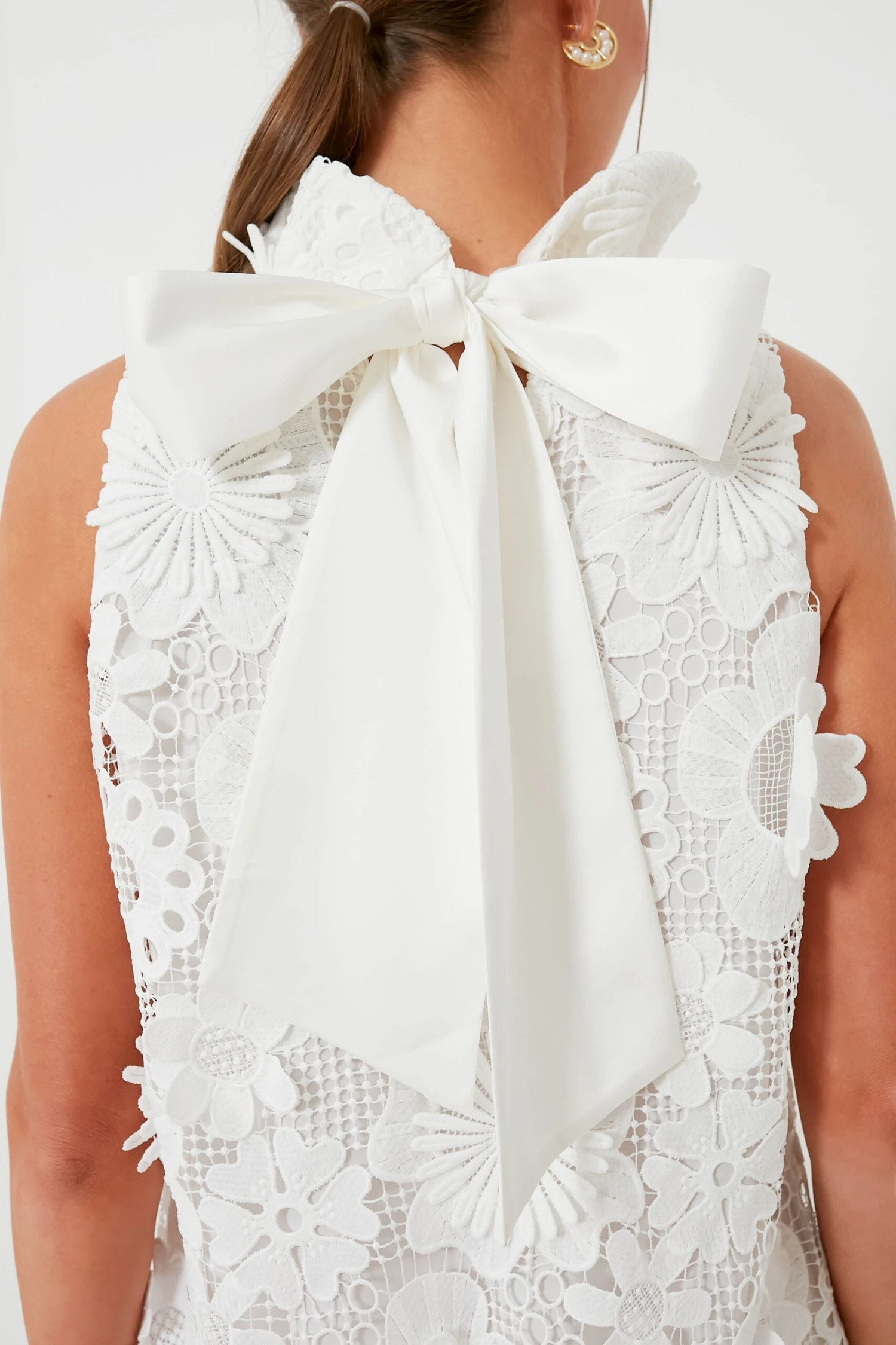 Blanc Guipure Lace Blythe Dress - Image 6