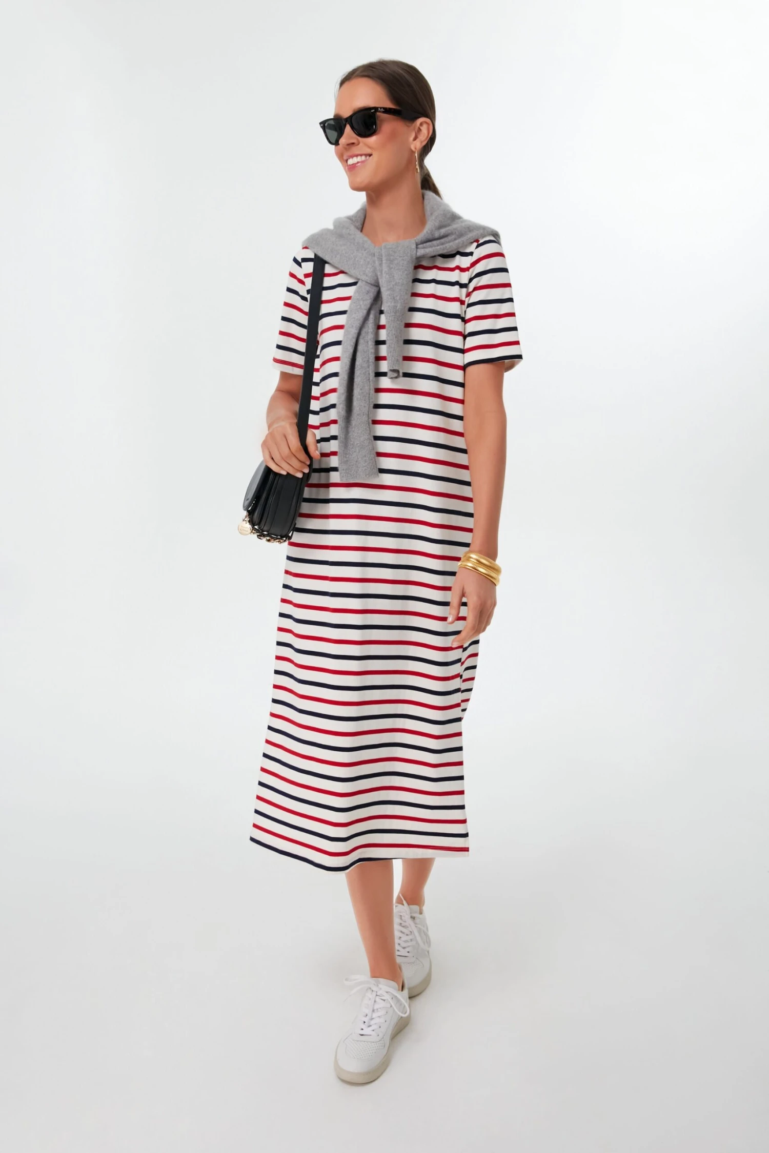 Americana Stripe Short Sleeve Gio Maxi Dress - Image 6