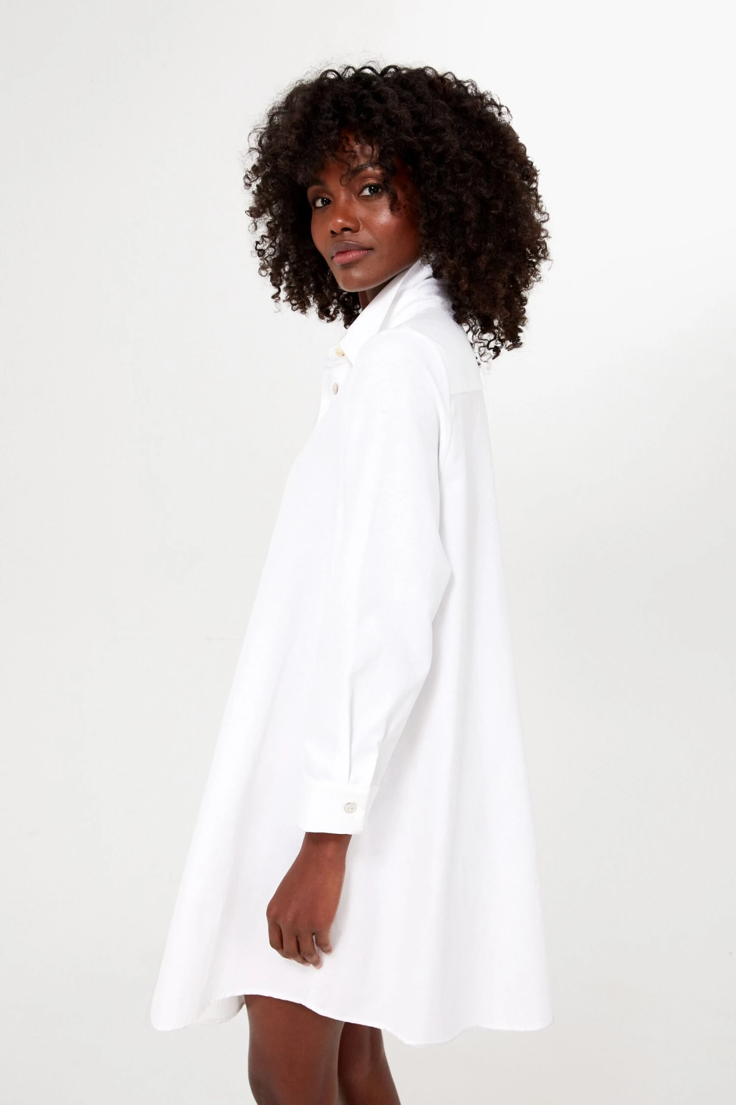 White Oxford Harris Shirt Dress - Image 3