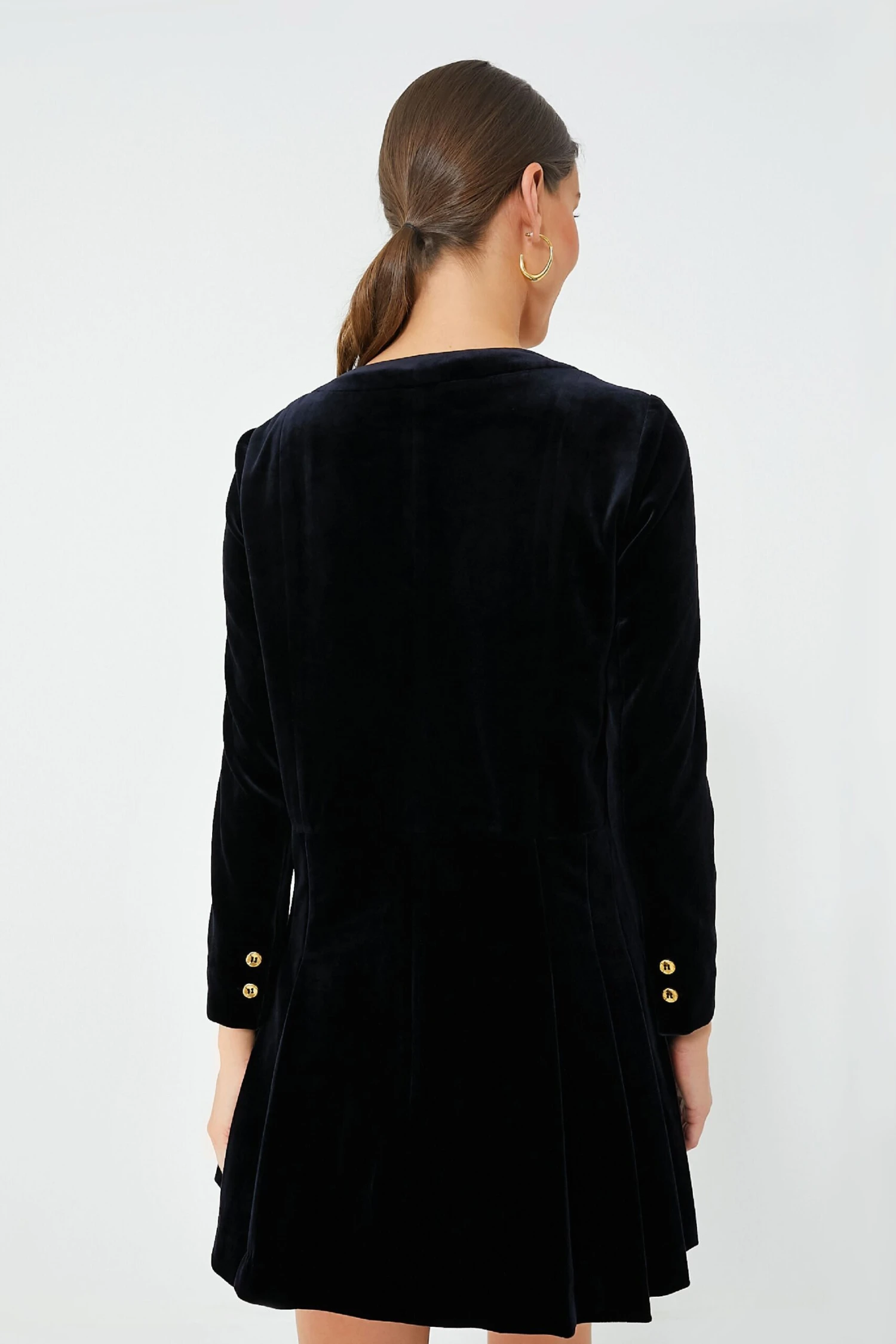 Navy Velvet Whitney Dress - Image 4