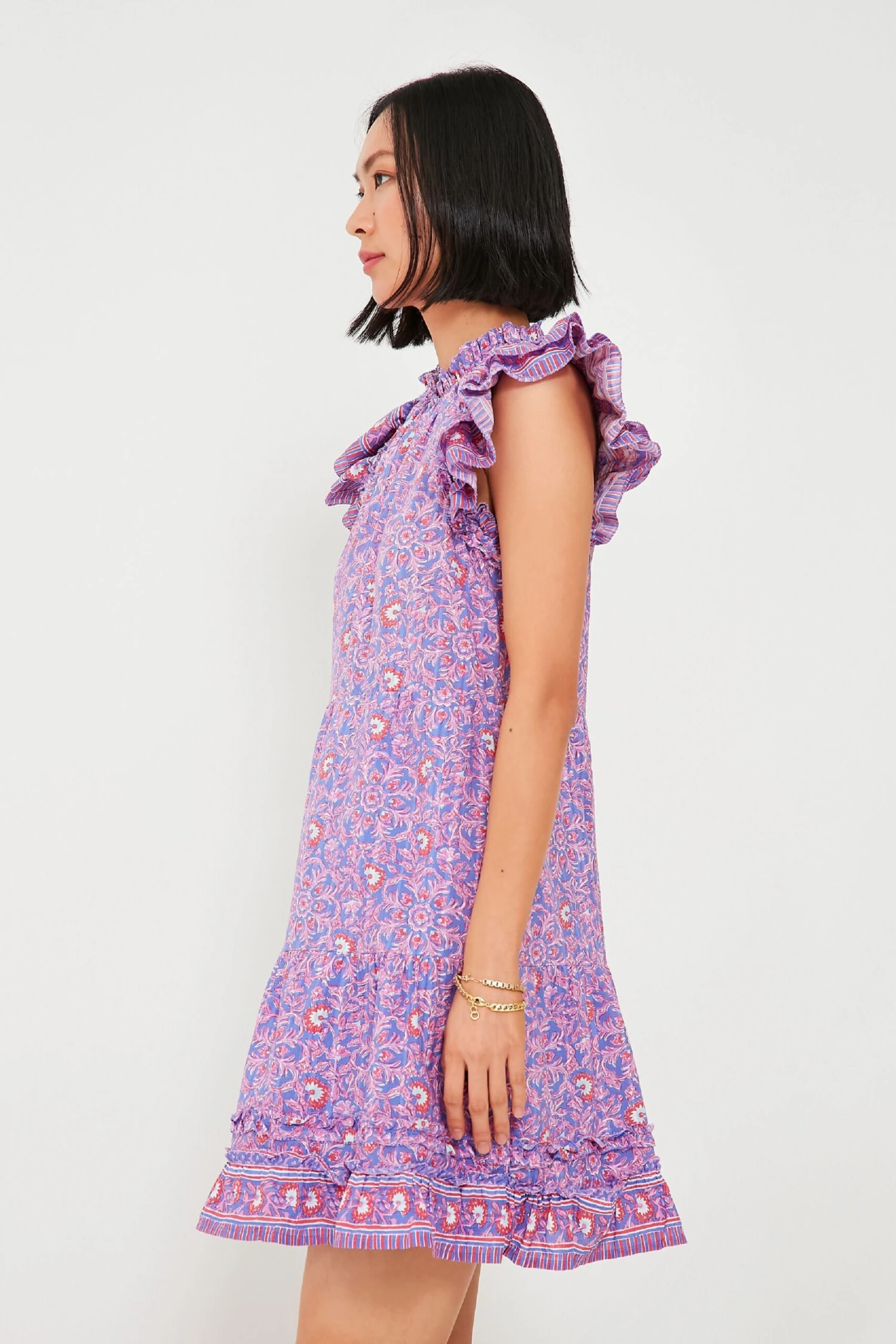 Vineyard Vines Violet Katama Print Ruffle Dress - Image 3