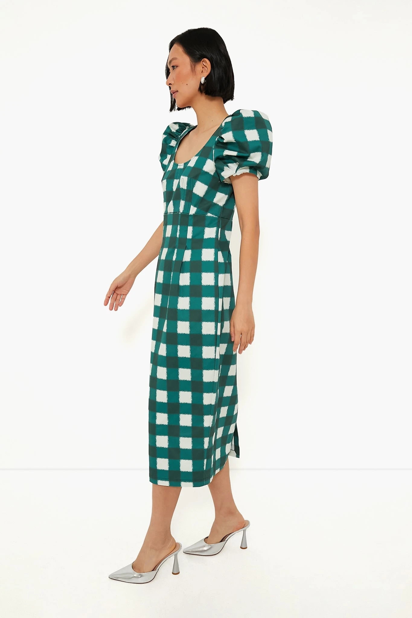 Juniper Warped Gingham Alexandra Dress - Image 3
