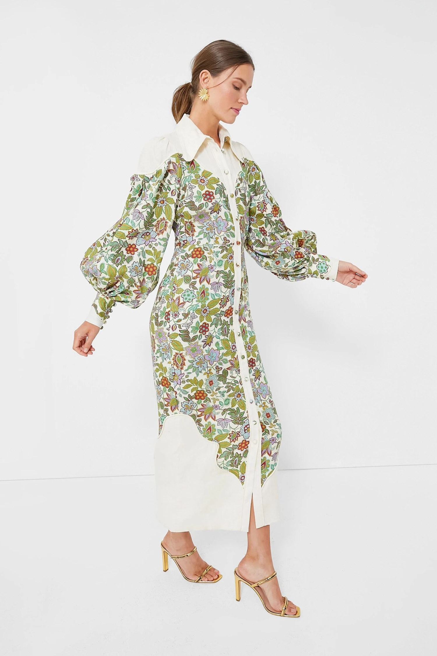 Pearl Isabella Panel Midi Dress - Image 2