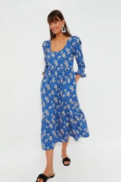 Royal Blue Bouquet Carys Dress