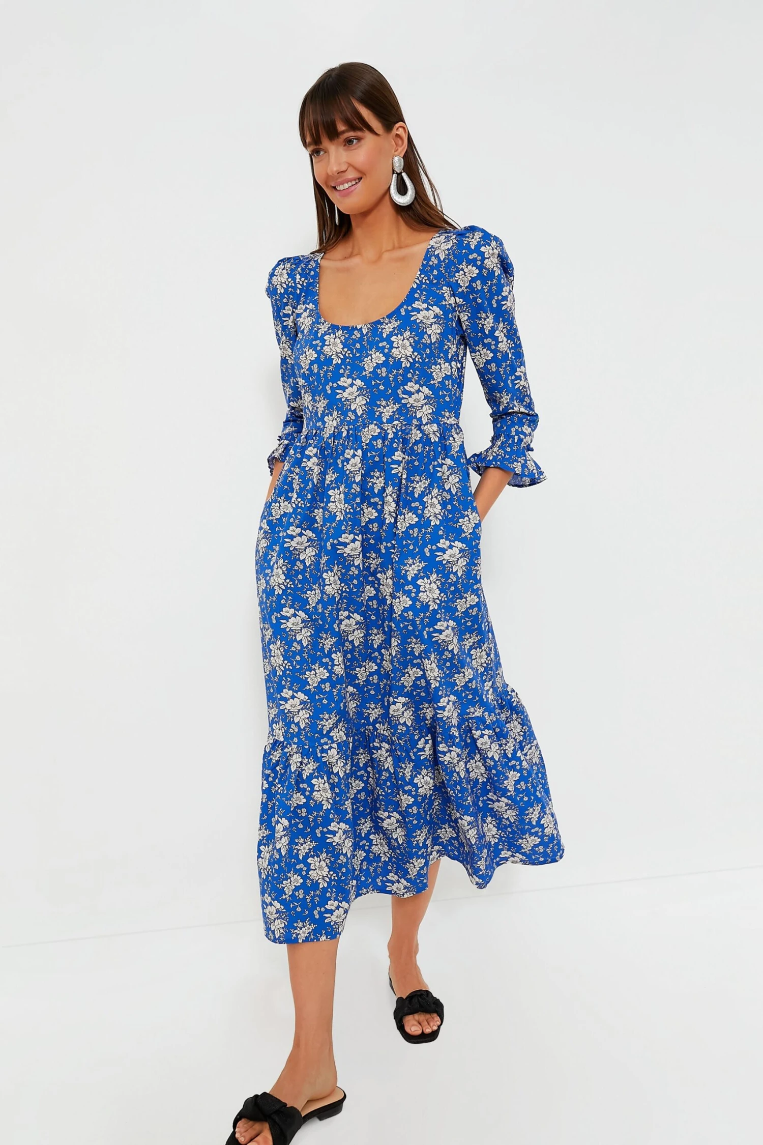 Royal Blue Bouquet Carys Dress