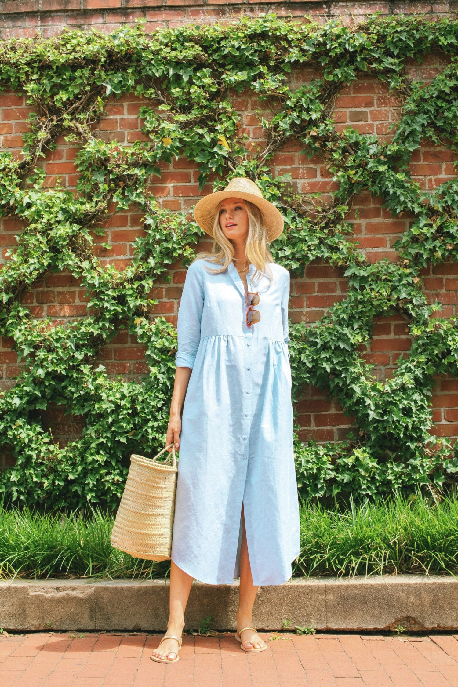 Chambray Linen Lydell Maxi Dress - Image 7