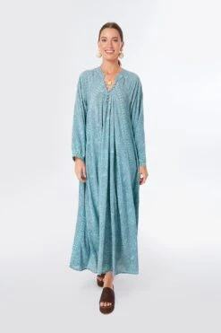 Shangri-La Periwinkle Fiore Maxi Dress