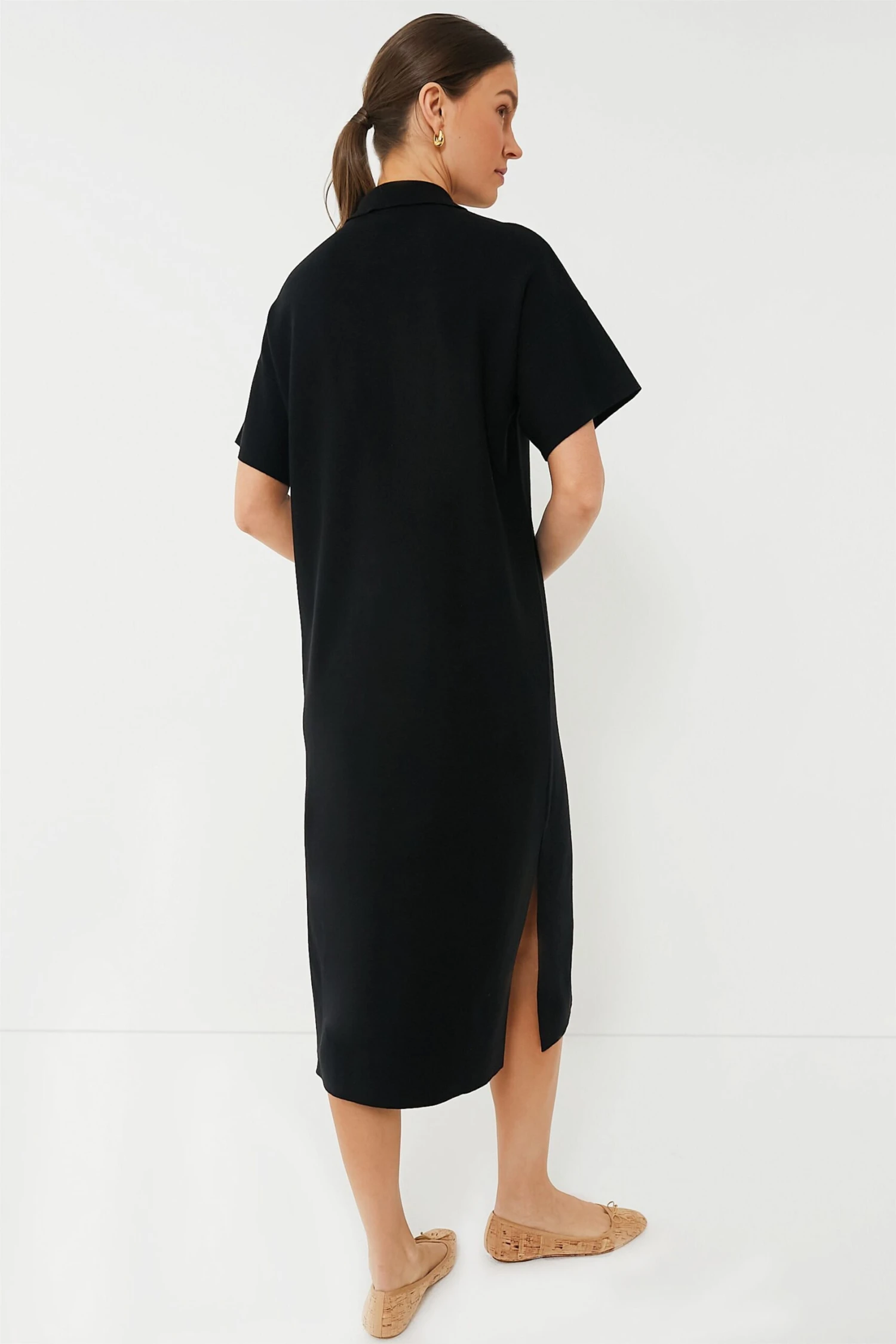 Black Channing Polo Midi Dress - Image 4