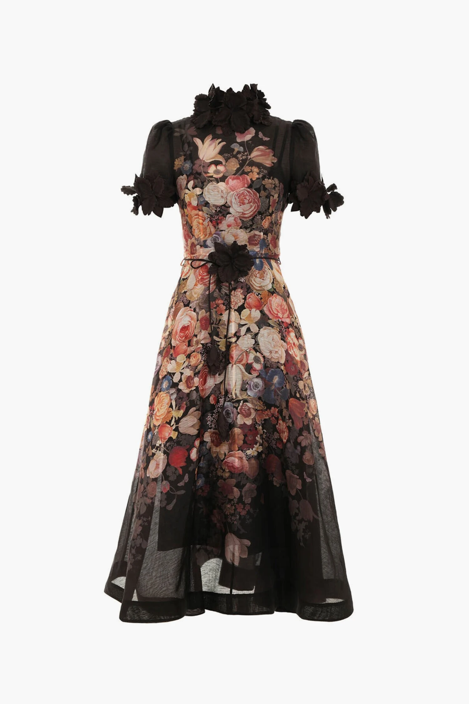 Zimmermann Morisot Black Print Luminosity Liftoff Flower Midi Dress - Image 2