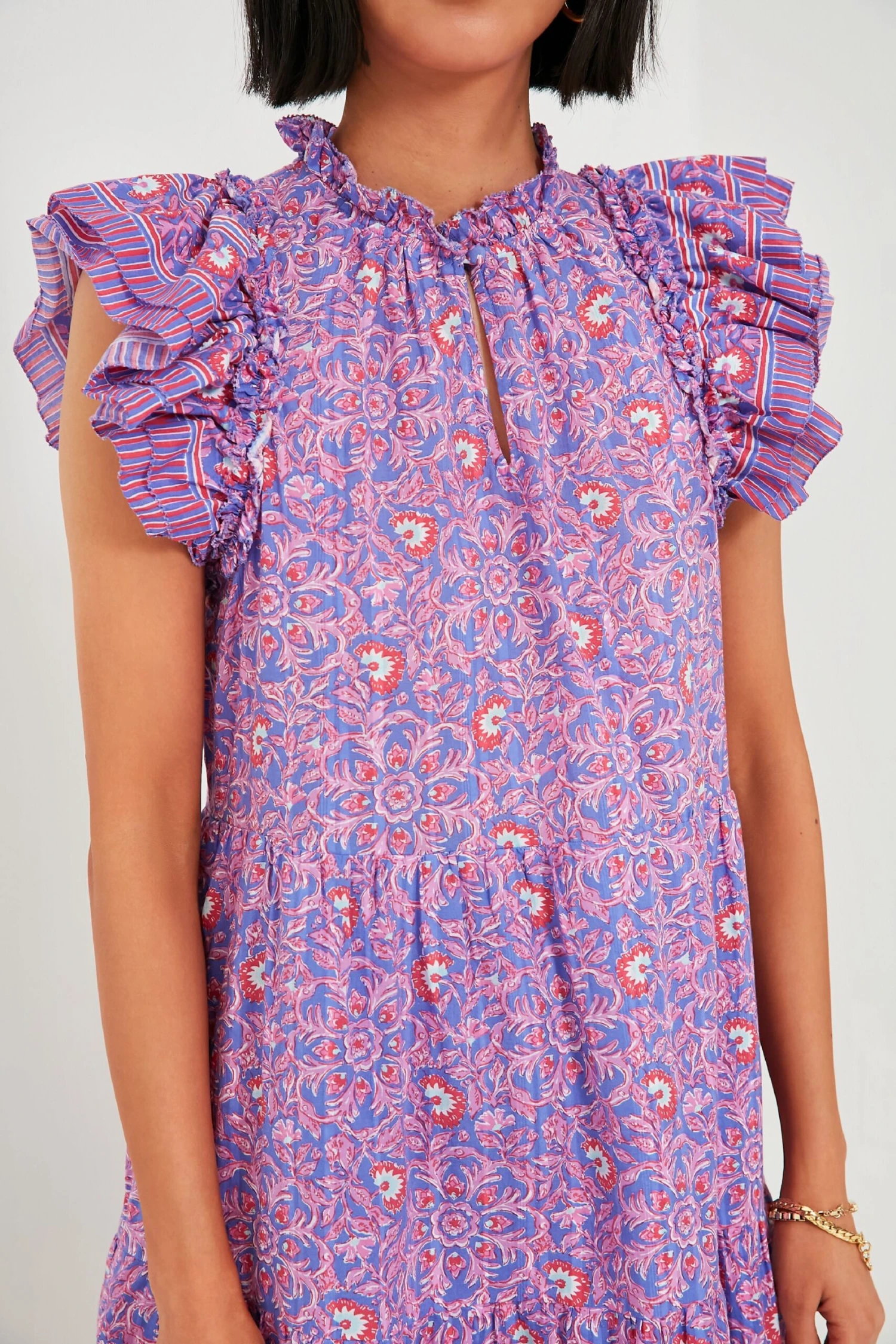 Vineyard Vines Violet Katama Print Ruffle Dress - Image 5