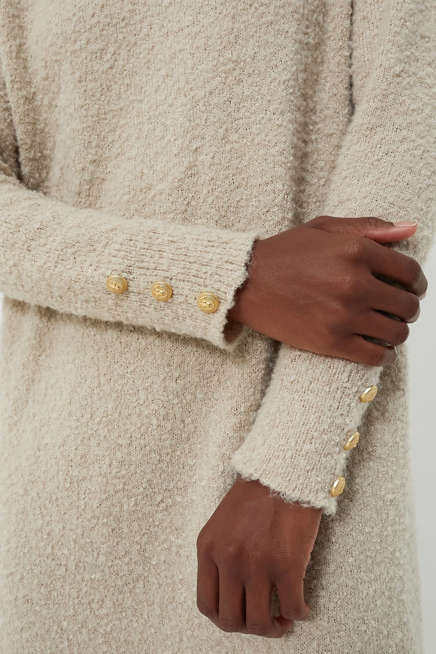 Tan Boucle Knit Nelle Dress - Image 5