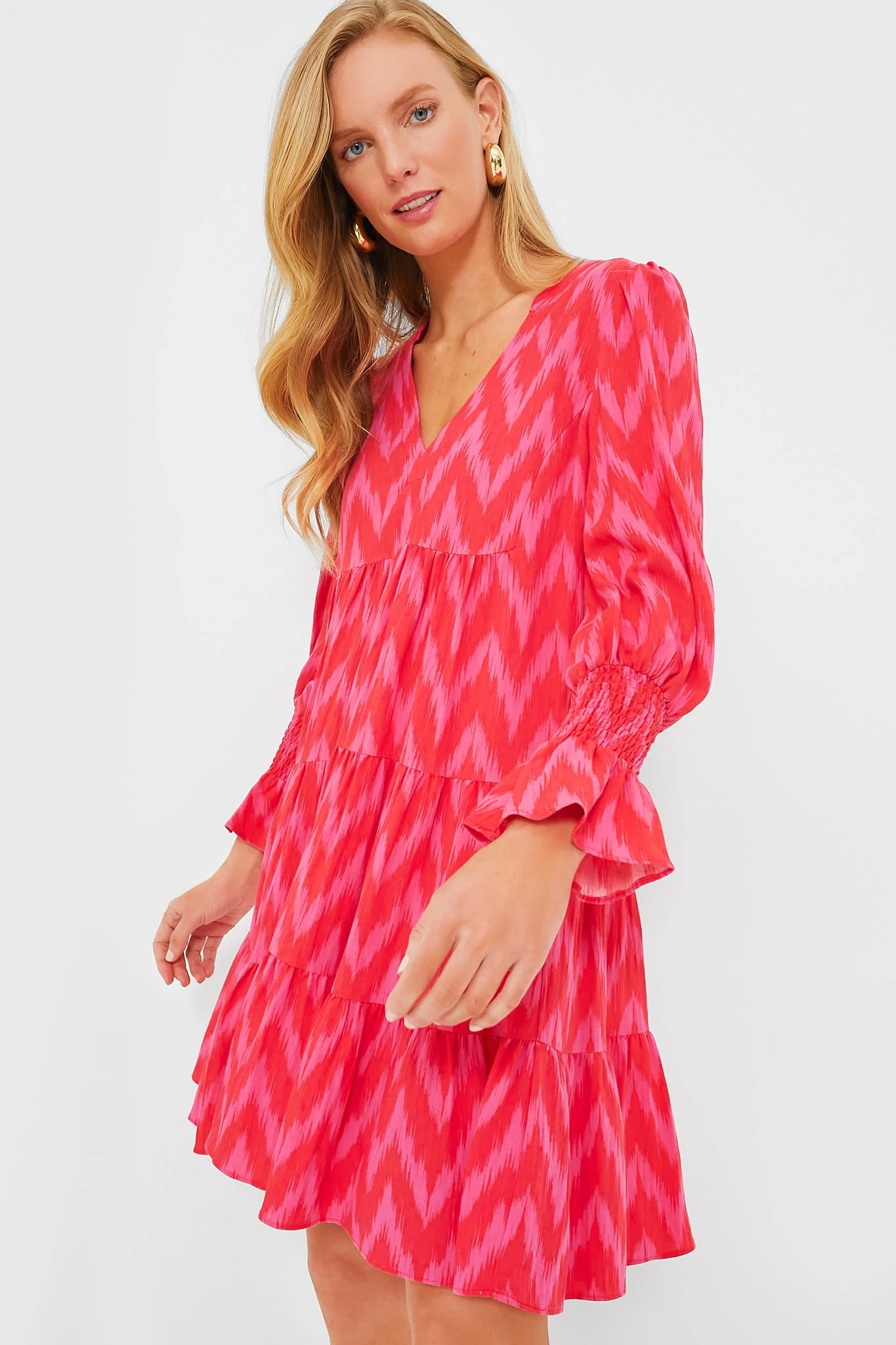 Hot Pink Ikat Kenzo Dress - Image 3