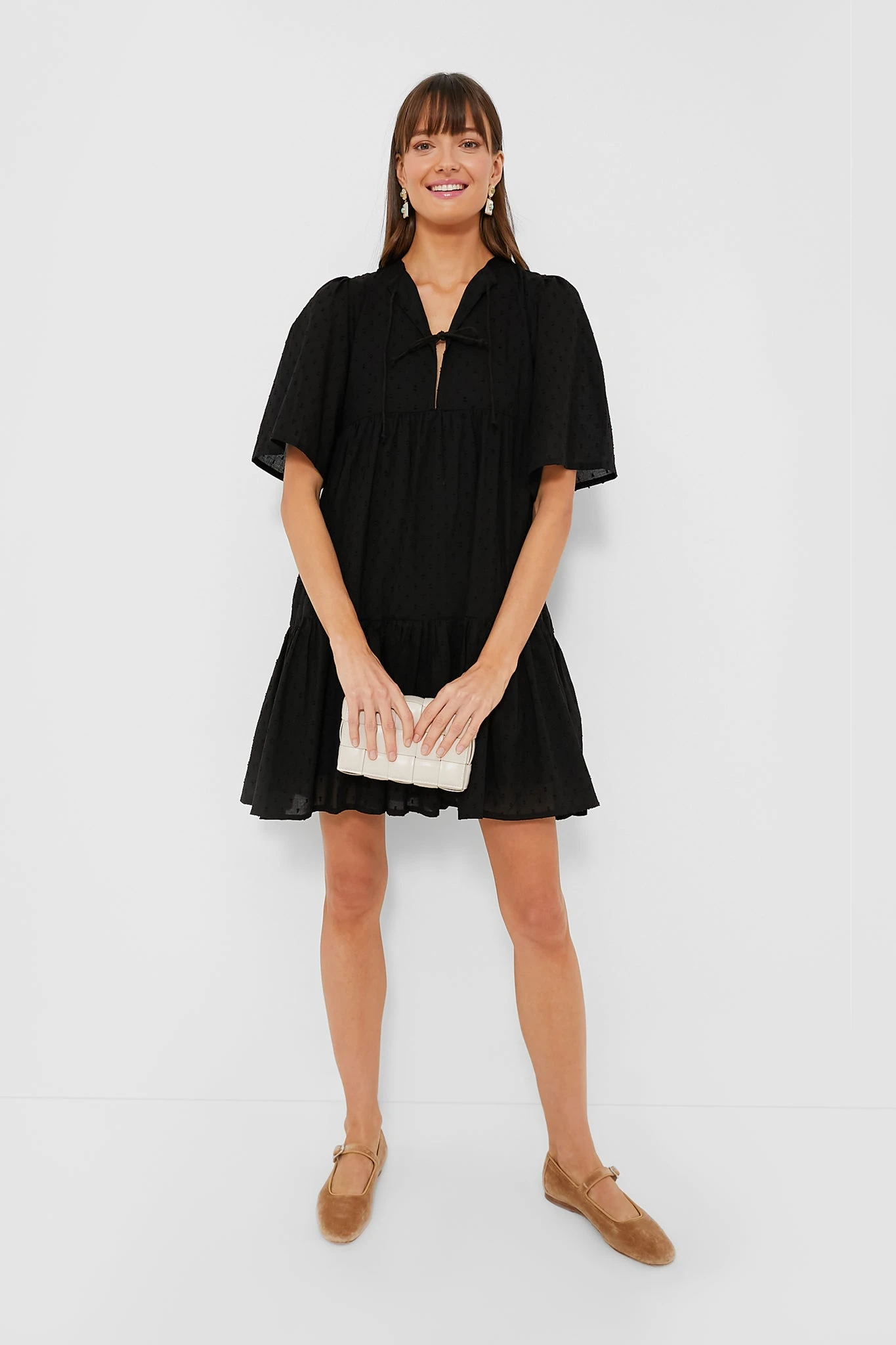 Black Swiss Dot Isla Dress - Image 6