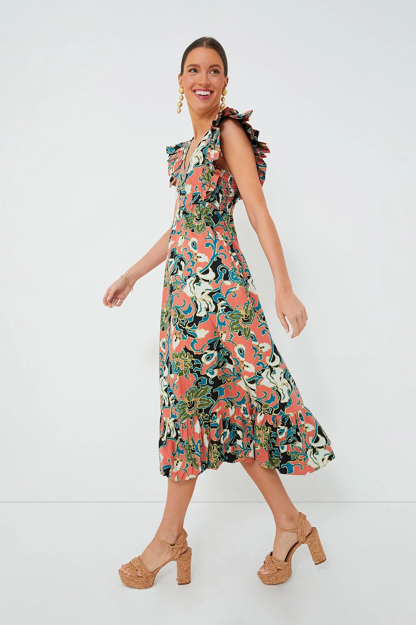 Gypsy Bloom Barbara Printed Midi Dress - Image 3