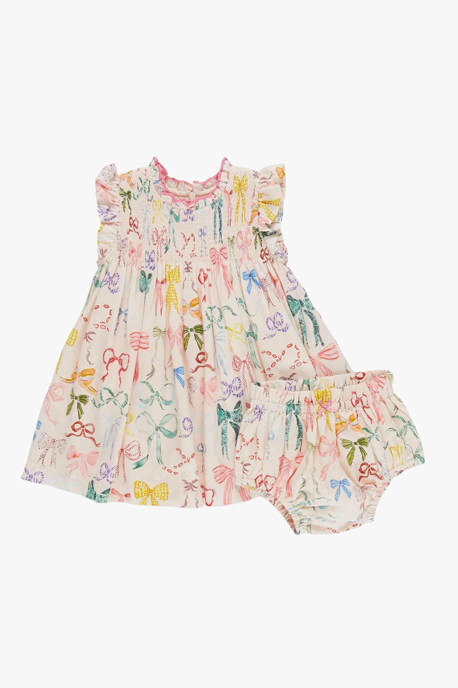 Watercolor Bows Baby Girls Stevie Dress Set