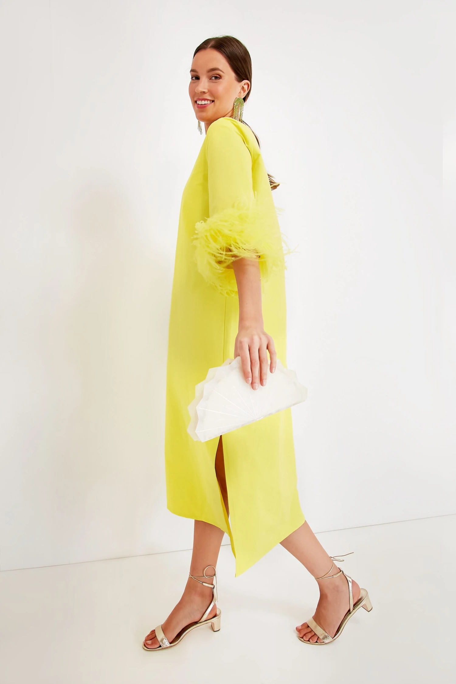 Citron Feather Jamie Dress - Image 4