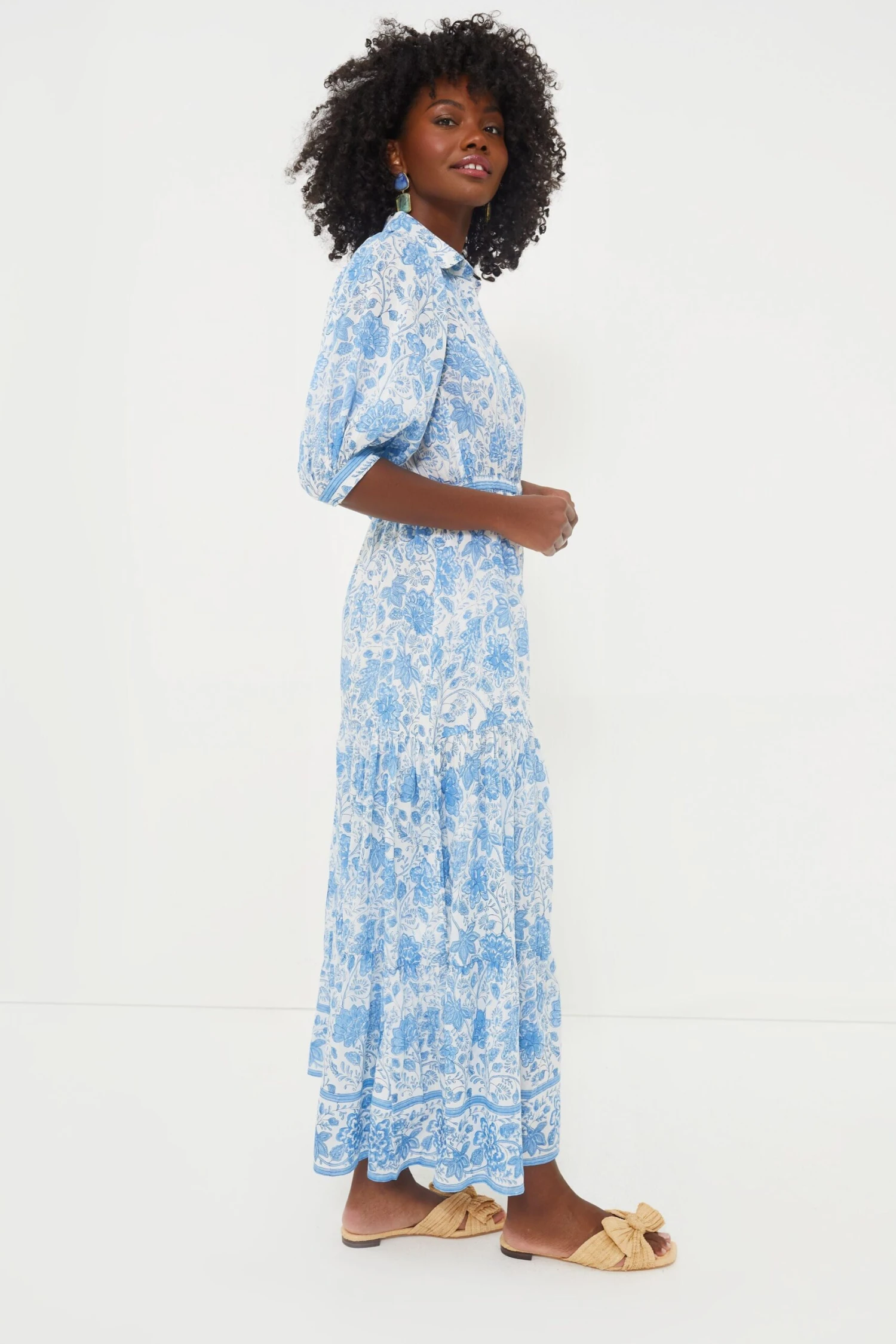 Blue Floral Blair Maxi Dress - Image 3