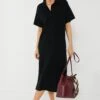 Black Channing Polo Midi Dress