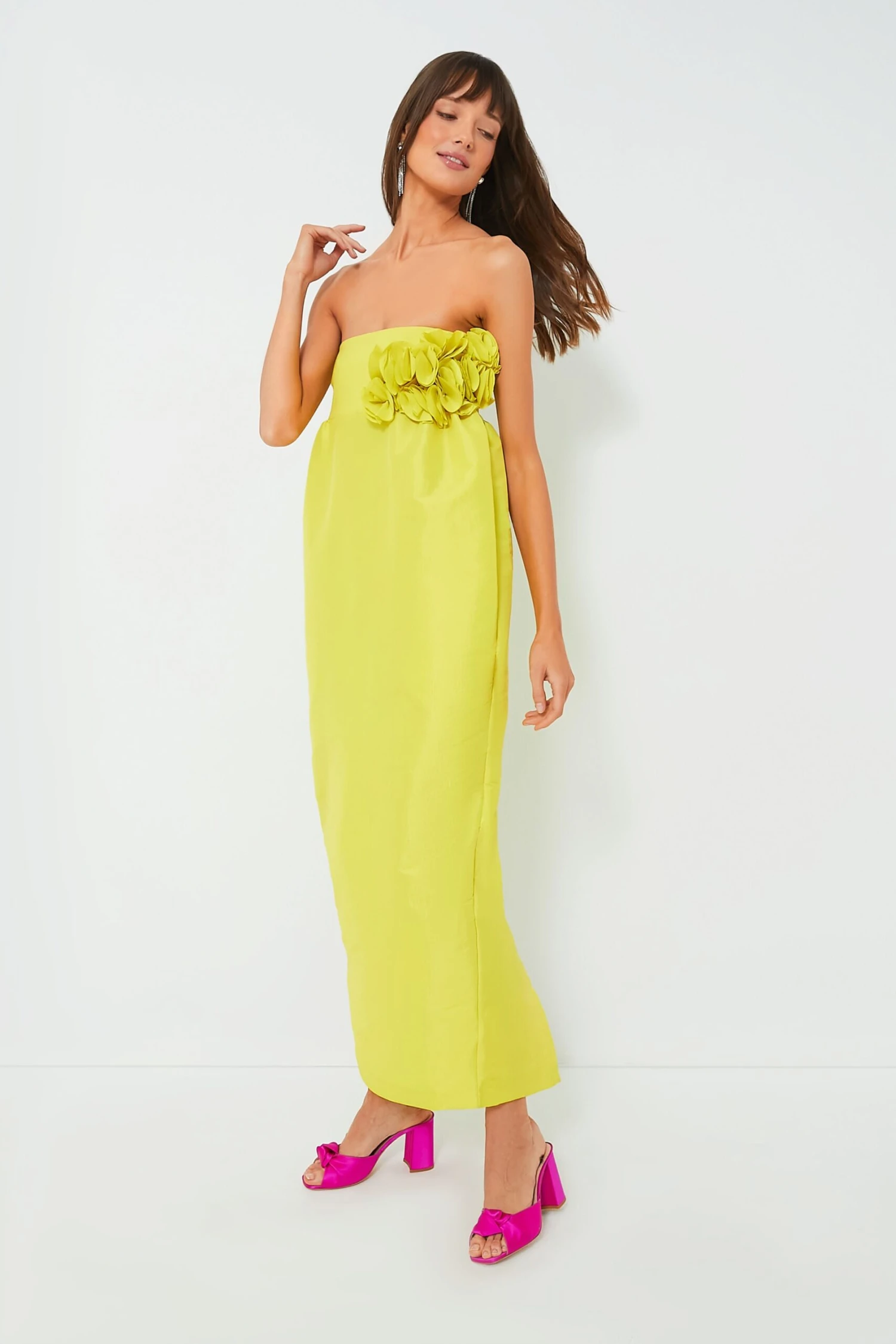 Neon Yellow Rosseta Dress - Image 3