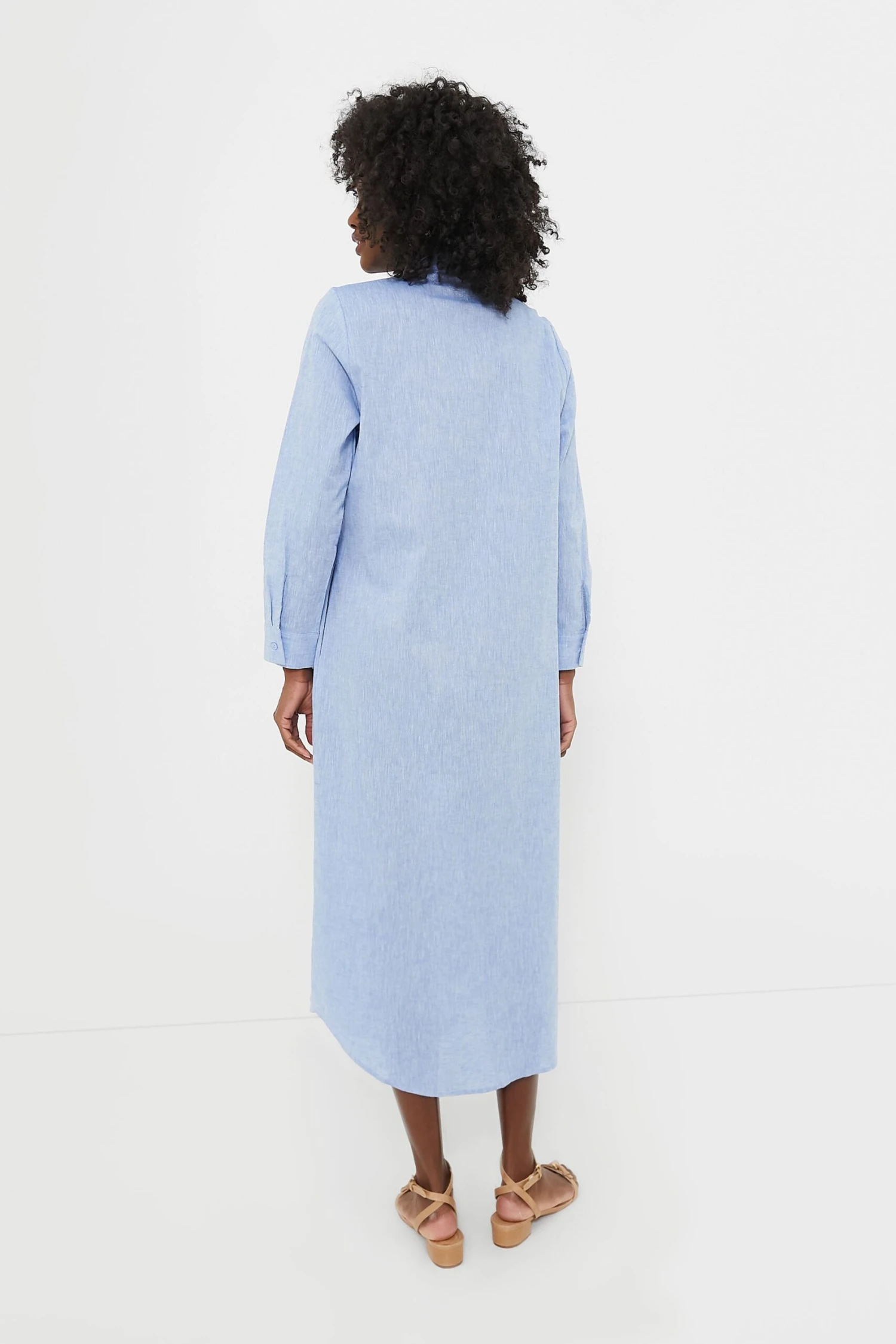 Chambray Linen Lydell Maxi Dress - Image 4