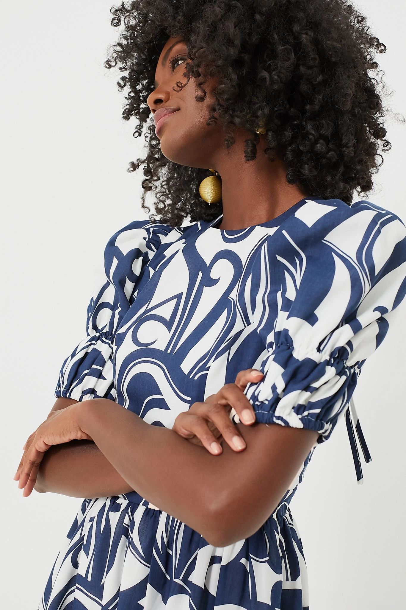 Navy & White Wilhelmina Maxi Dress - Image 5