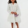 White Haven Cotton Long Sleeve Dress