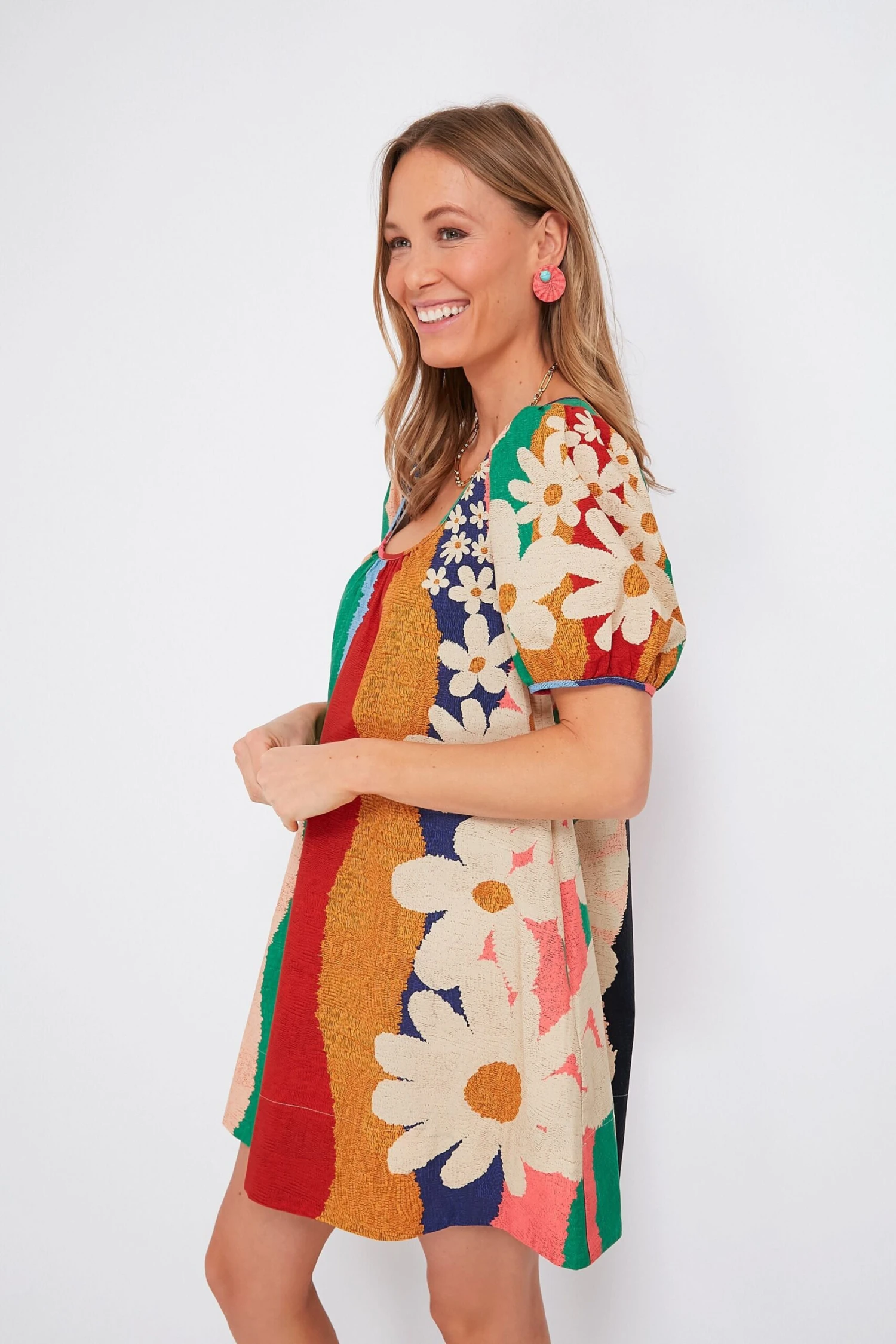 Farm Rio Super Fun Daisy Mini Dress - Image 3