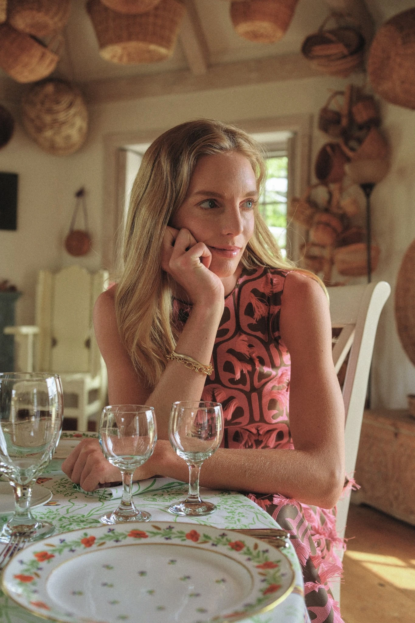 Grove Kaki And Pink Column Dress - Image 8