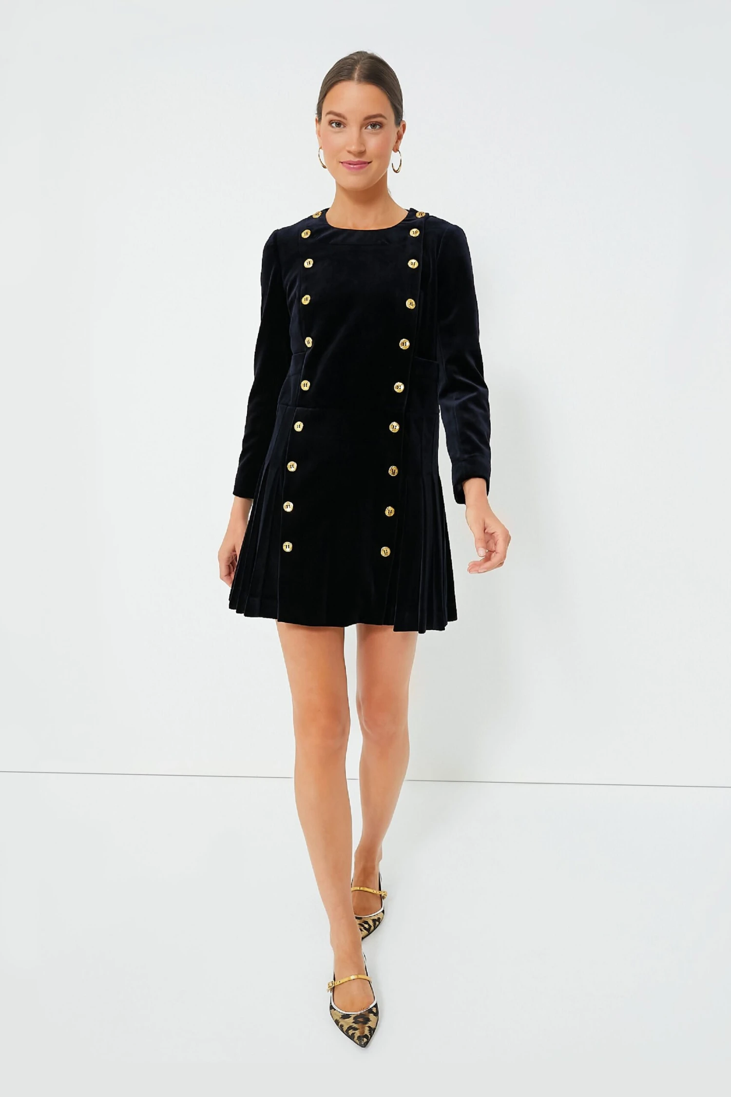 Navy Velvet Whitney Dress - Image 2