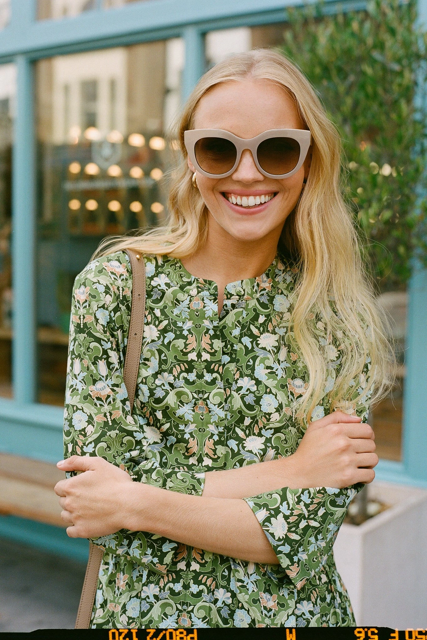 Sage Deco Damask Royal Shirt Dress - Image 7