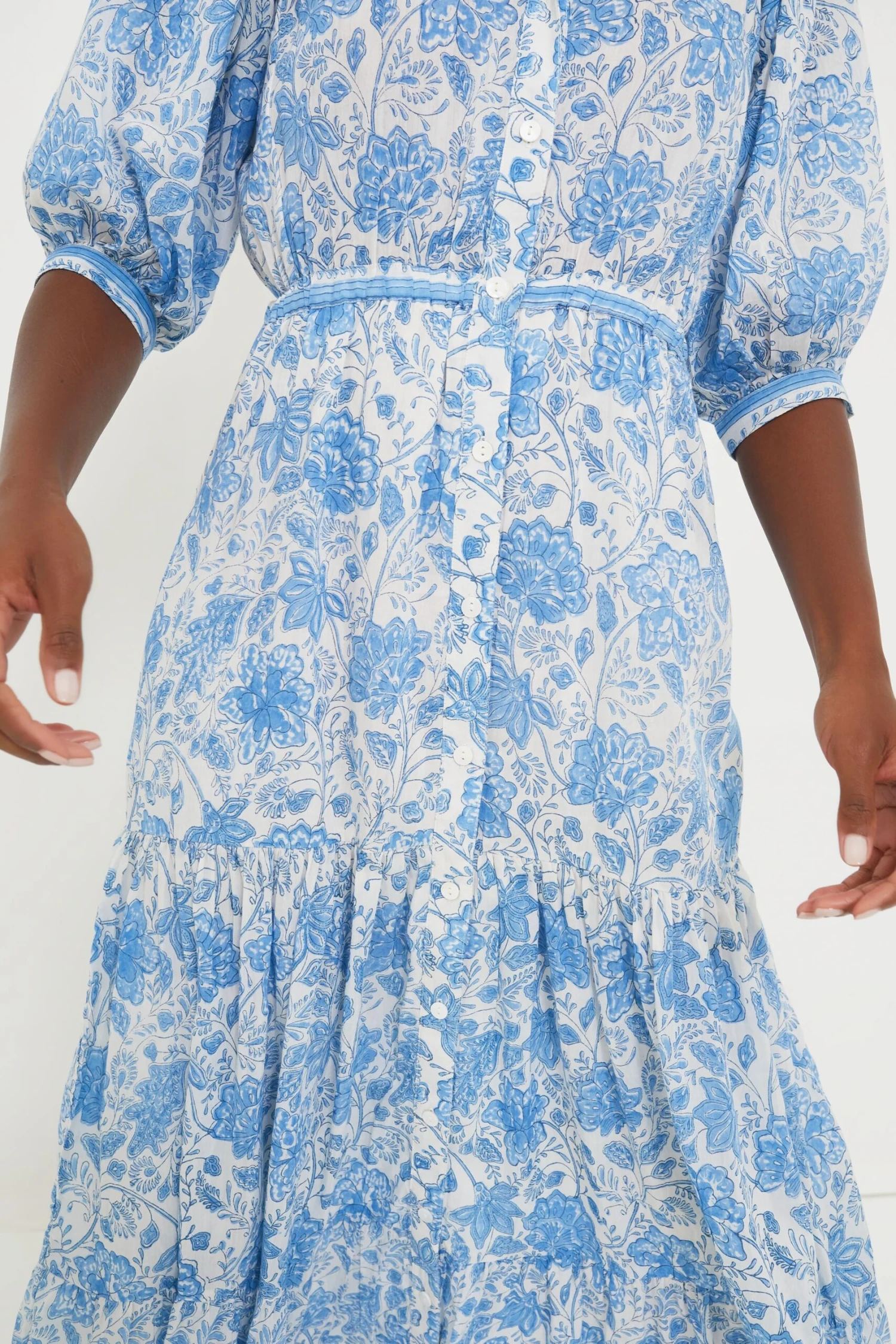 Blue Floral Blair Maxi Dress - Image 6