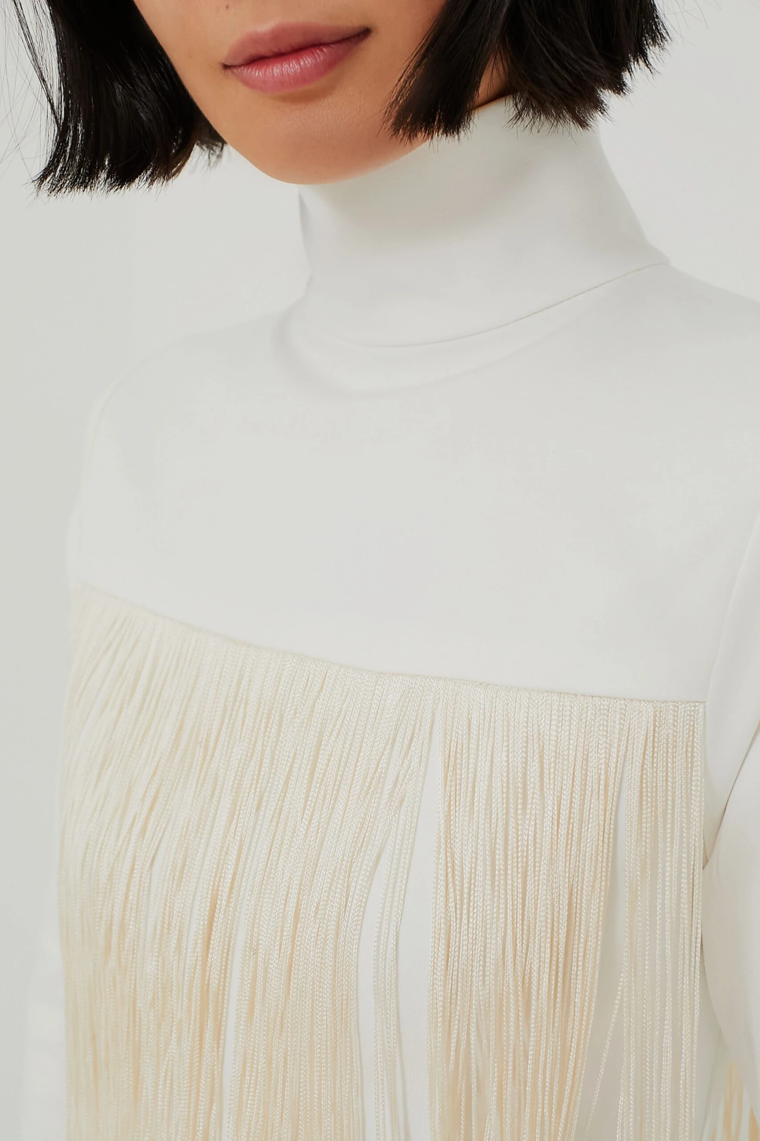 Ivory Fringe Midi Dress - Image 5