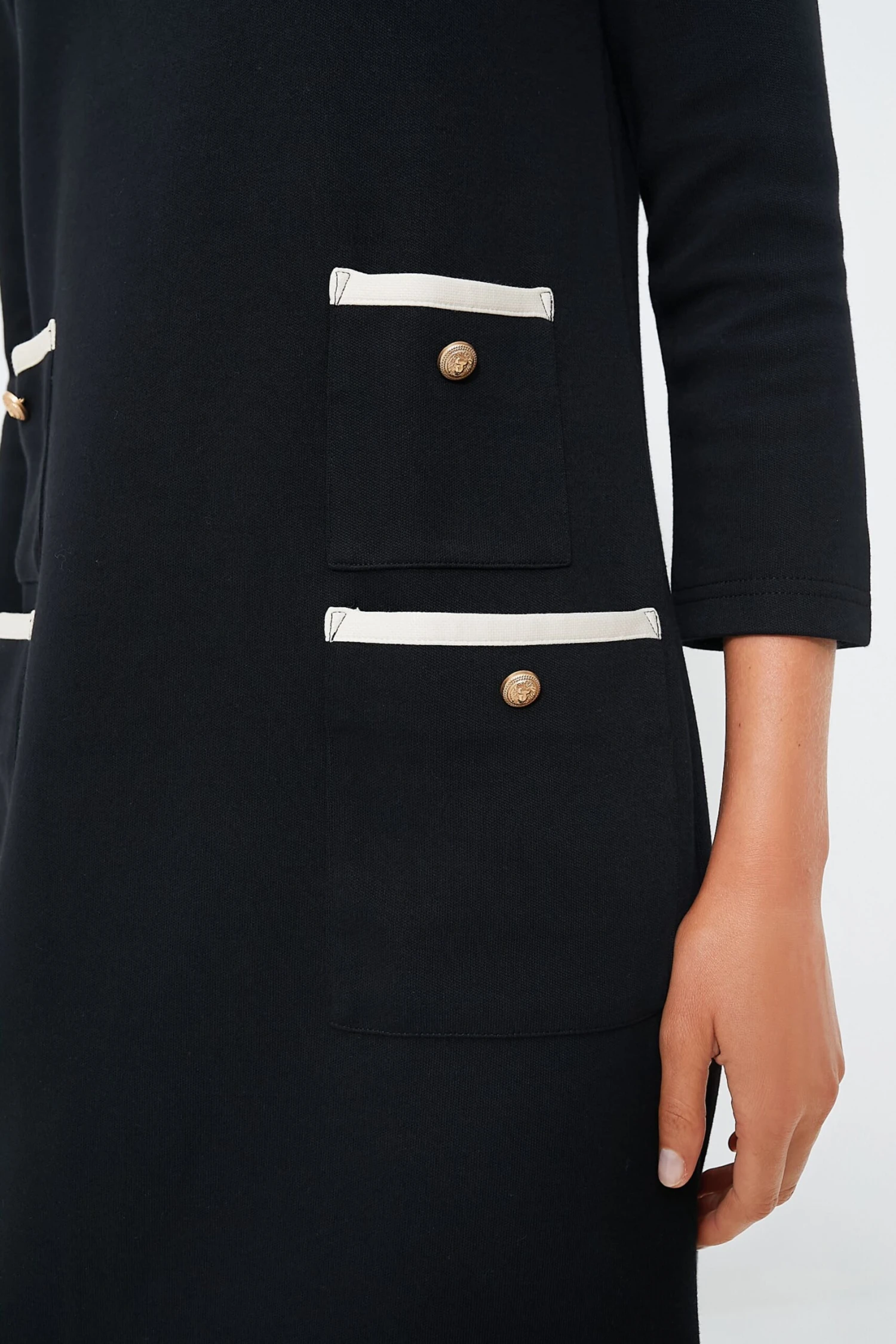 Black Francoise Mod Mini Dress - Image 6