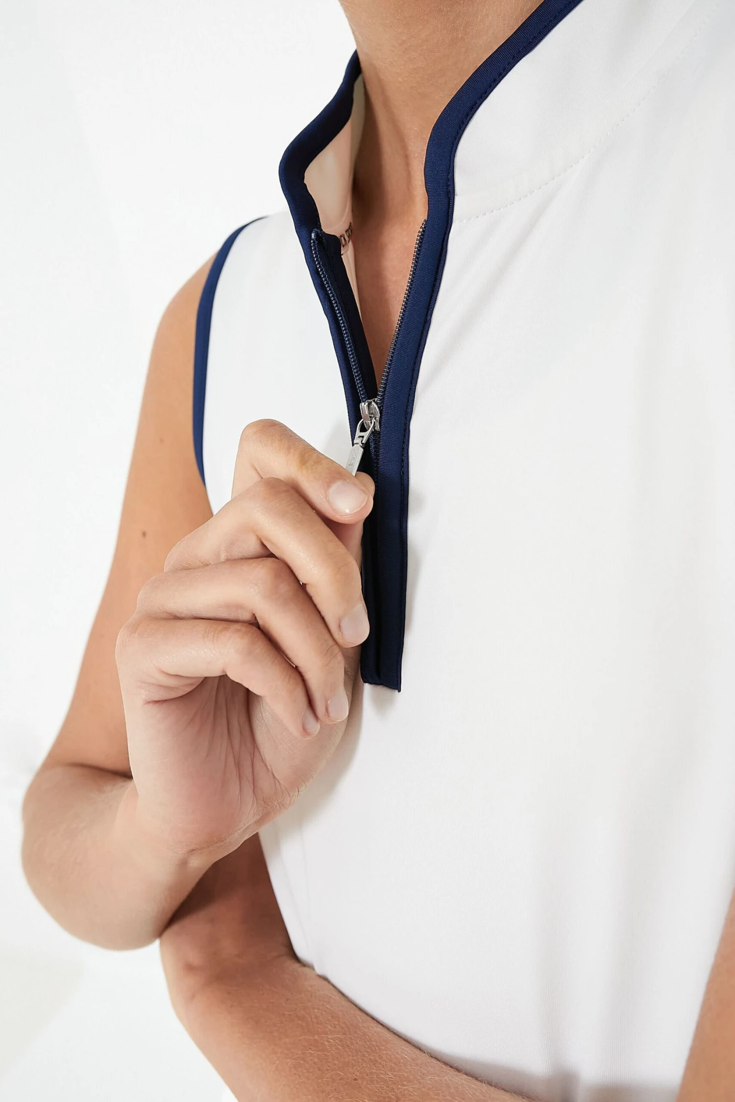 White And Navy Emma Tennis Dress - Image 6