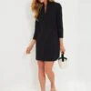 Black Ponte Clifton Dress