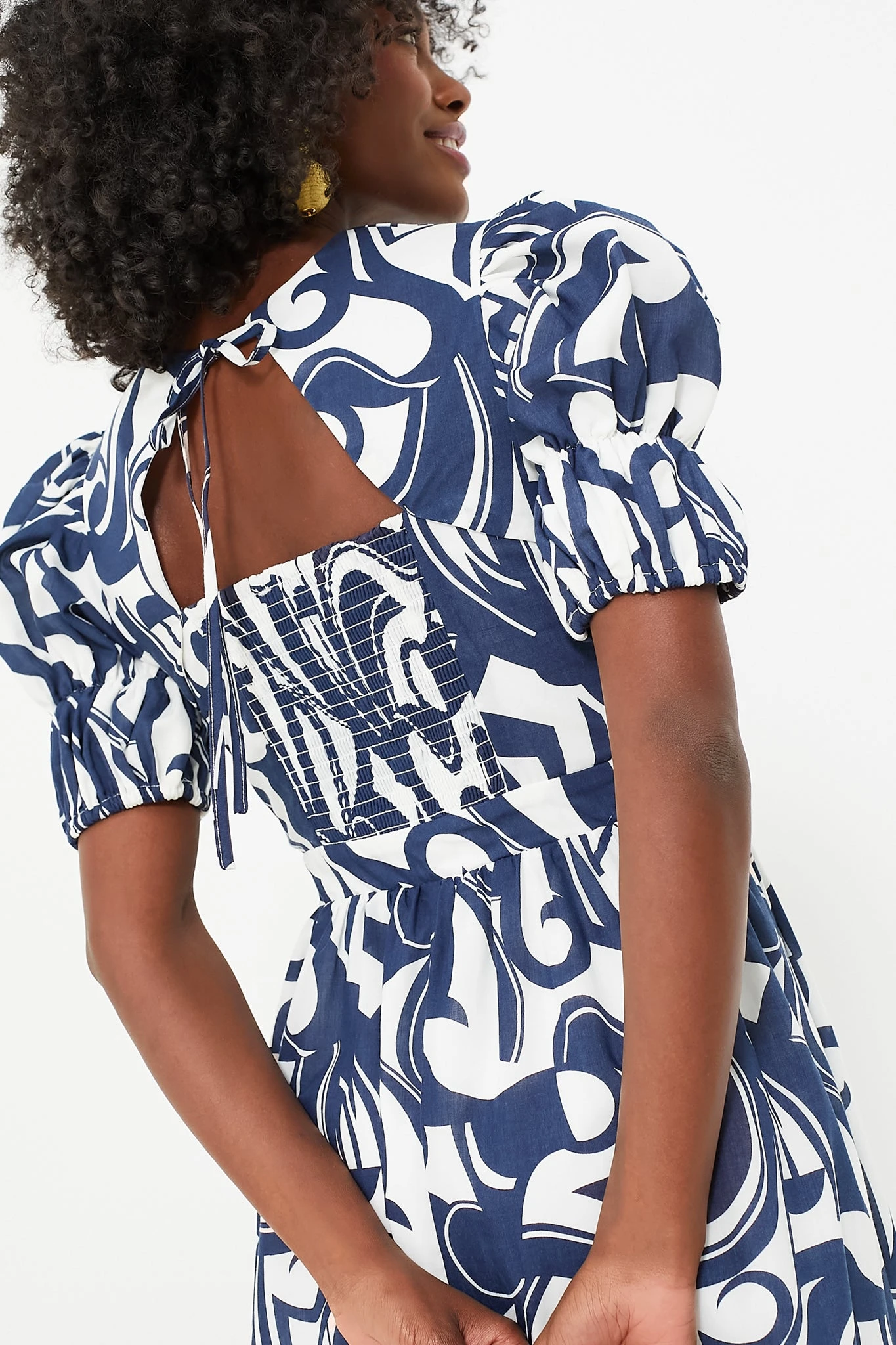 Navy & White Wilhelmina Maxi Dress - Image 6